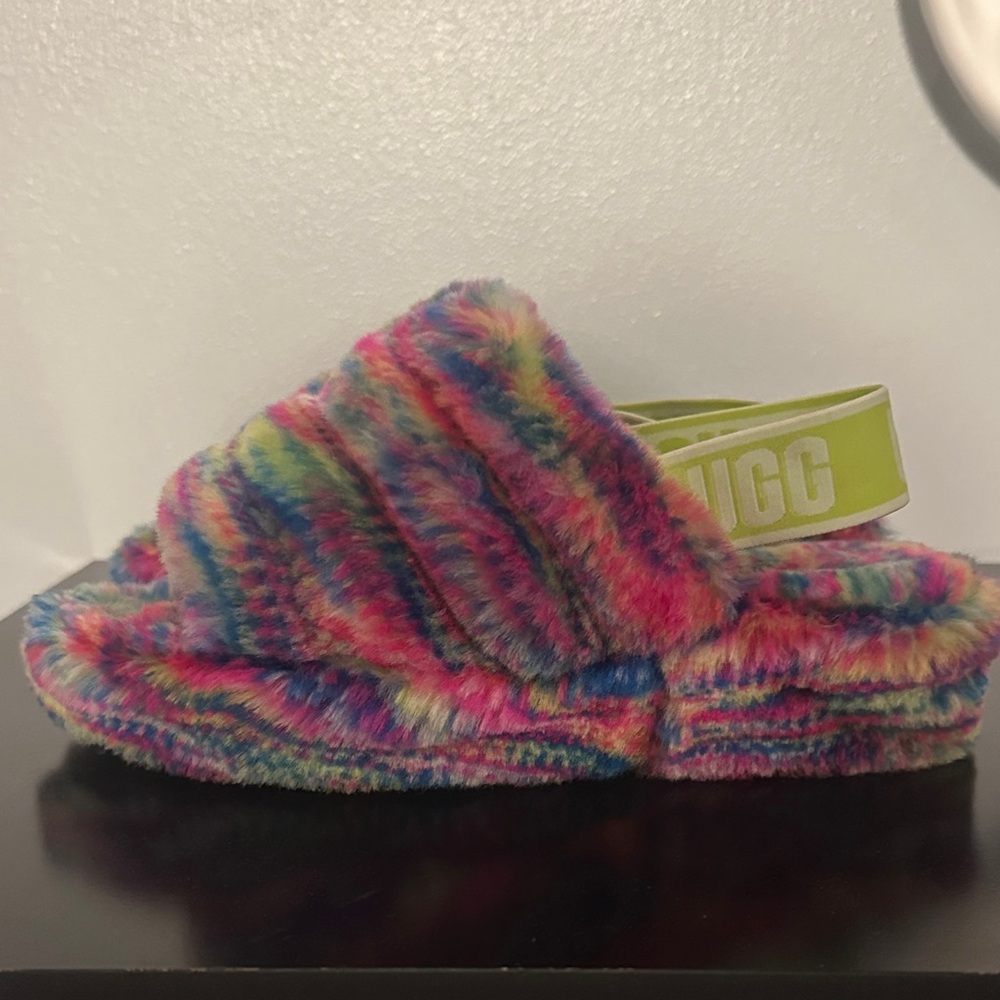 UGG Multicolor Fluffy Slippers